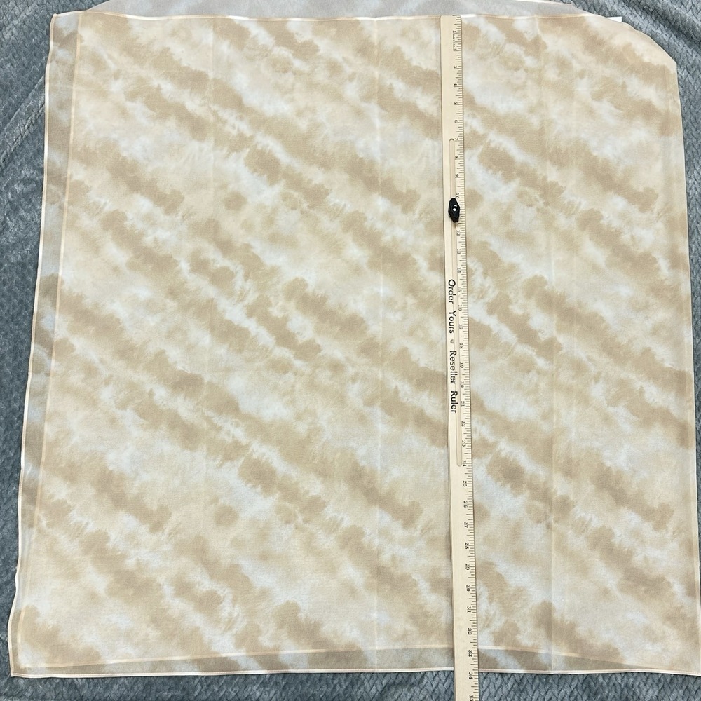 Colleen Lopez Shawl Wrap Scarf Bohemian Chic Hippy Sheer Tie Dye Neutral Beige - Picture 6 of 10